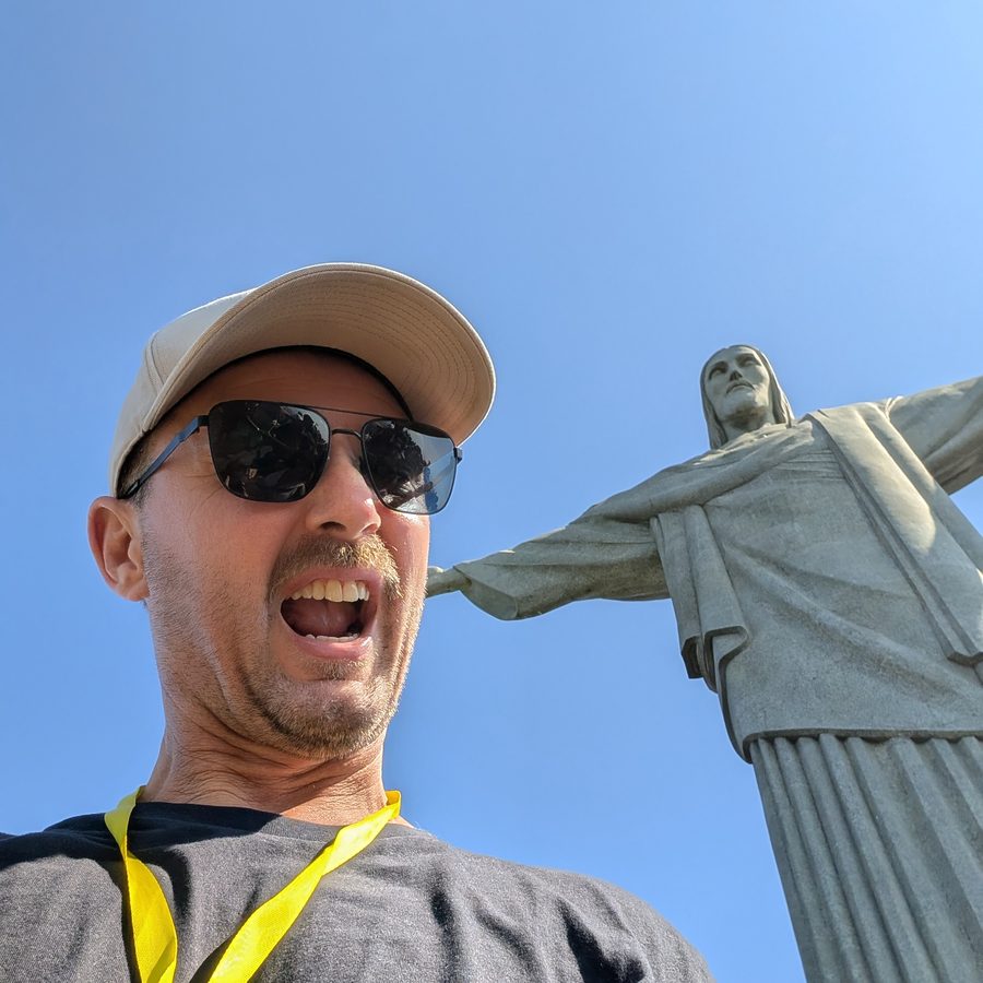 Ian Thistleton at Christ the Redeemer, Rio de Janeiro